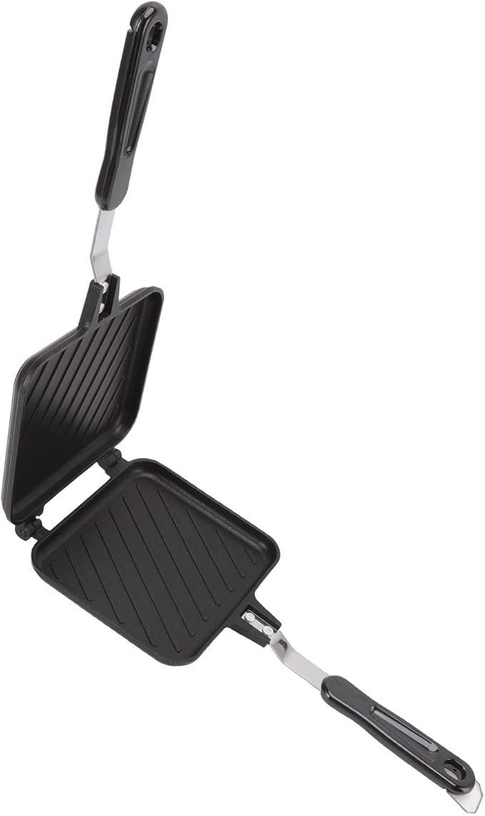 Sandwich Maker, Aluminum Sandwich Maker Pan for Stovetop Sandwich and Panini Maker Pan Non stick Grilled Cheese Maker with Long Handle Waffle Maker for Home Kitchen