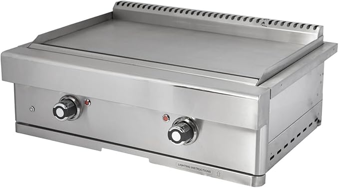Turbo 32-inch 2-Burner Built-In Stainless Steel Teppanyaki Grill - Natural Gas
