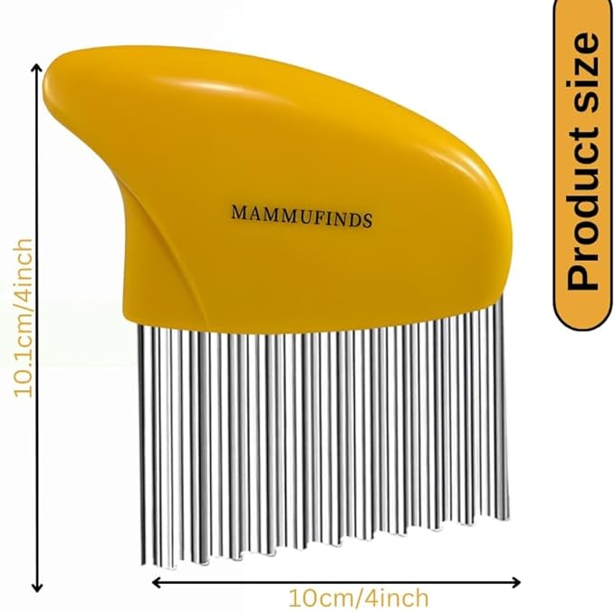 Potato slicer & Kitchen Gadgets, 1 Crinkle Cutter, 1 Onion Slicer, Stainless Steel Onion Holder, Vegetable, Avocado, Tomato,Mandoline Slicer, Fruit Cutter, wavy crinkle cutter for veggies,