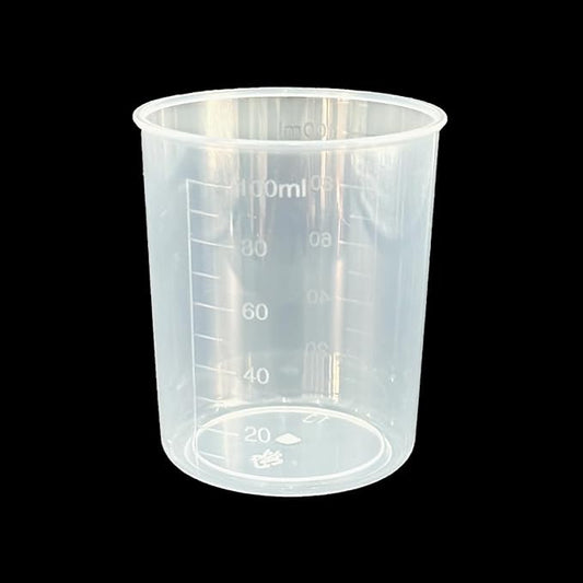 20 Pack 100ml/3.4oz Plastic Liquid Measuring Cups Transparent Mixing Cups Medicine Cups Lab Graduated Beakers Clear Measuring Jugs Set Medium Kitchen Baking Cooking Measure Tool Home