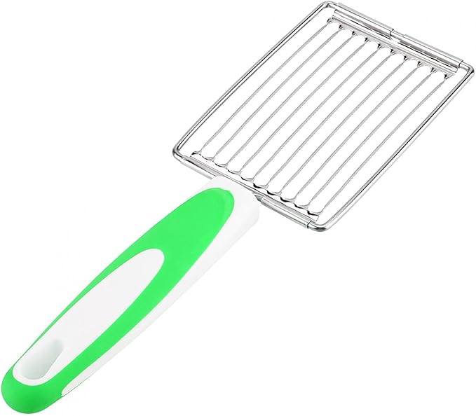 Luncheon Meat Slicers,10 Slices, Egg Cutter Slicers for Boiled Egg Fruit Soft Cheese Slicer Cutter(Green)