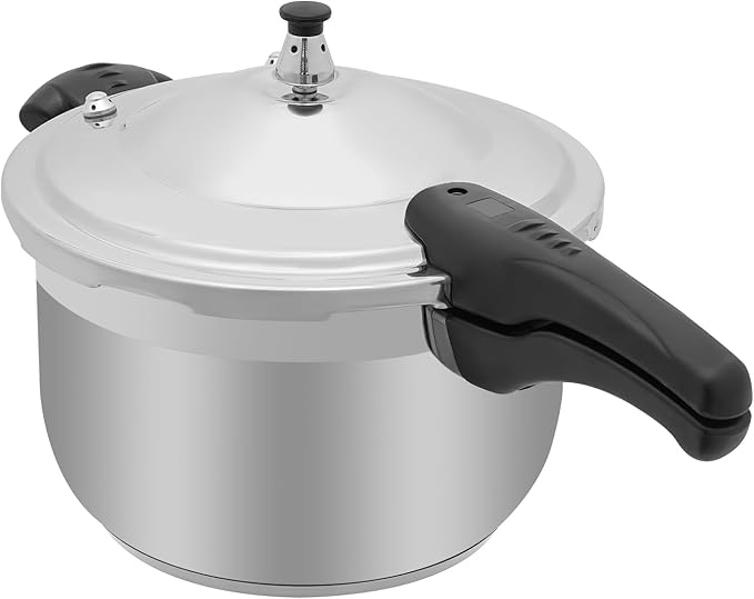 Bokknppo Stainless Steel Pressure Cooker Large Capacity 60Kpa Pressure Pot Explosion-proof Compound Bottom Pressure Canner with Pressure Limiting Valve for Gas Stove Induction Cooker (2.11gal/8L)