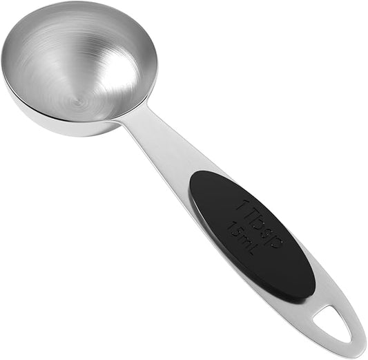 1PCS 1Tbsp(3tsp, 1/2oz, 15ml) Single 18/8 Magnetic Measuring Spoon, 304 Stainless Steel Individual Measure Scoop Only for Baking & Cooking, Metal Kitchen Gadgets Essentials