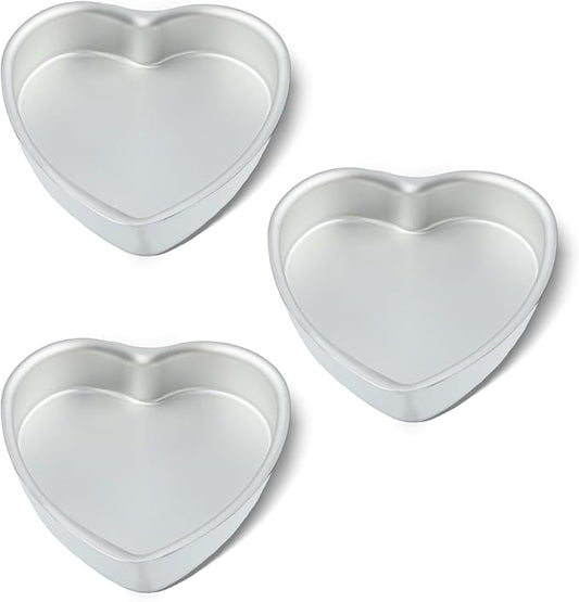kefyixc 8 Inch Heart Shaped Cake PansSet of 3