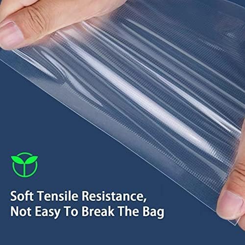 Vacuum Sealer Bags, 8"*12" 50 Pcs Heavy Duty Pre-Cut Design Commercial Grade Food Sealable Bag for Heat Seal Food Storage, Boilsafe to 280°F Freezable, Great for Storage, Meal Prep and Sous