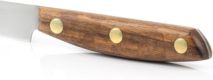 Arcos Tomato Knife 5 Inch Stainless Steel. Kitchen Knife for Vegetables. Ovengkol Wood Handle 100% natural FSC and 130mm Blade. Series Nordika. Color Brown.