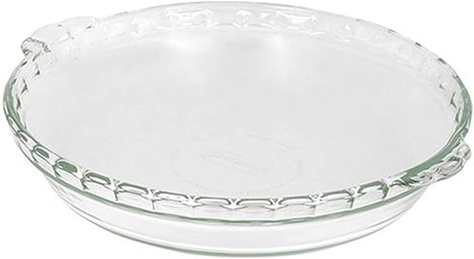 Pyrex Bakeware 9.5" Clear Scalloped Glass Pie Plate - Made in USA