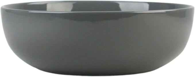10 Strawberry Street Coupe Stoneware 9.5"/70oz Serving Bowl, Dark Gray