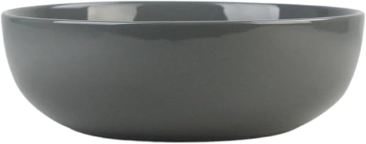 10 Strawberry Street Coupe Stoneware 9.5"/70oz Serving Bowl, Dark Gray