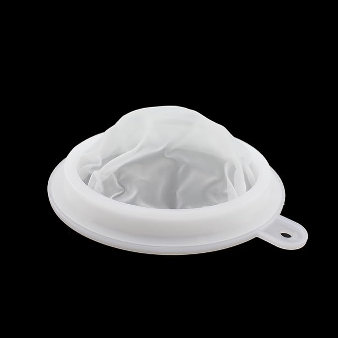 4PCS White 200 Mesh Strainer Plastic Fine Mesh Strainer 130mm Ultra Fine Nylon Mesh Sieve Kitchen Food Strainer for Filtering Soya Milk Coffee Fruit Juice