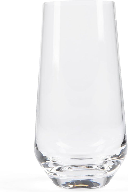Larder & Vine Crystalline Glassware Tumbler Set, Artisan Drinkware for Cocktails, Water, Whiskey or Spirits, Handmade in Poland (Classic Tall)