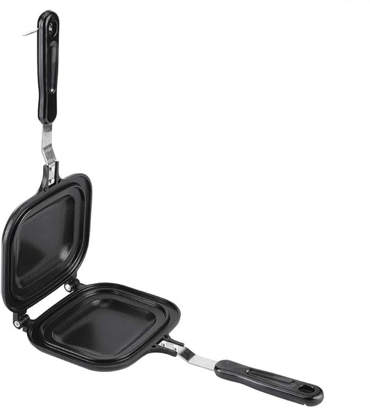 Double Sided Hot Sandwich Maker,Nonstick Sandwich Toaster Breakfast Maker,Multifunction Fry Pan,Stovetop Camping Sandwich Flip Pan