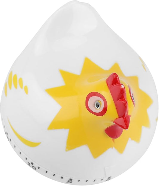 Chicken Pattern Timer, Kitchen Timer Reminder Cooking Countdown Timer for Cooking Baking Timer (White)