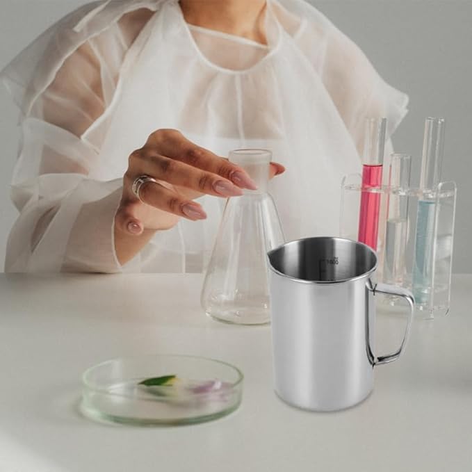 1000ml Milk Frothing Pitcher Stainless Steel Metal Milk Jug with Scale for Coffee Matcha Latte Cappuccino
