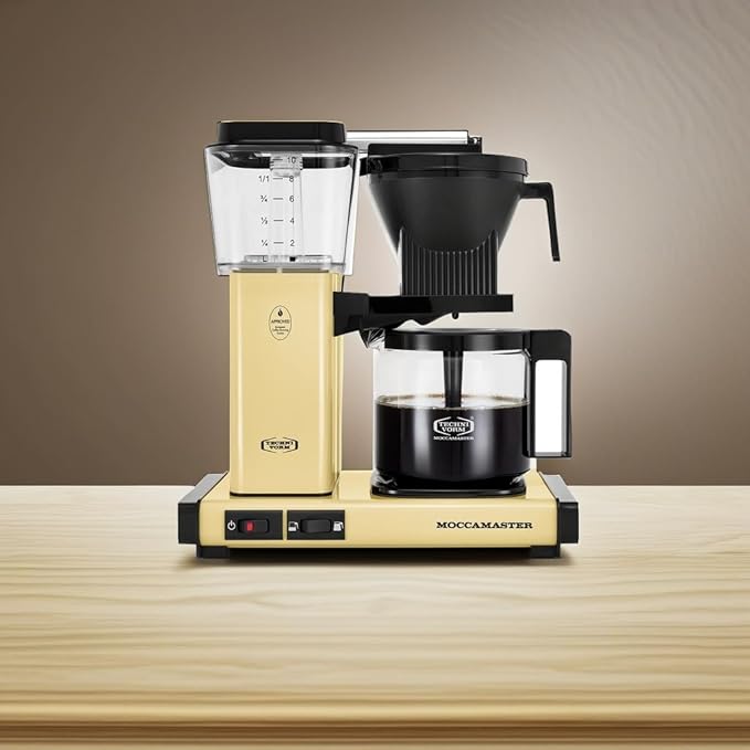 Technivorm Moccamaster 53927 KBGV 10-Cup Coffee Maker Butter Yellow, 40 Ounce, 1.25l