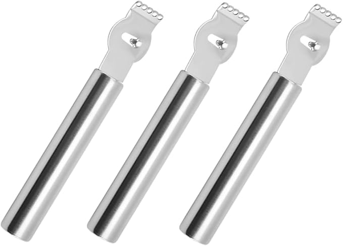 3pcs Stainless Steel Lemon Zester and Grater Kitchen Gadget for Citrus Fruits Cheese and More Easy to Clean Portable Kitchen Tool