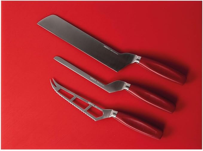 BOSKA Universal Cheese Cutter Red - Professional Cheese Knife - Premium quality - Multi-use - Serreted edge - 140 mm - HACCP Knife - For professional use