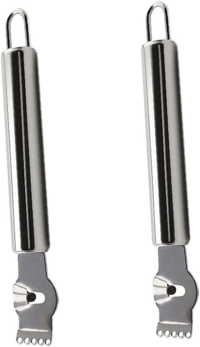 2pcs Lemon Zester Grater Citrus Zester Cheese Peeler Stainless Steel Kitchen Tool Easy to Clean for Zest Camping