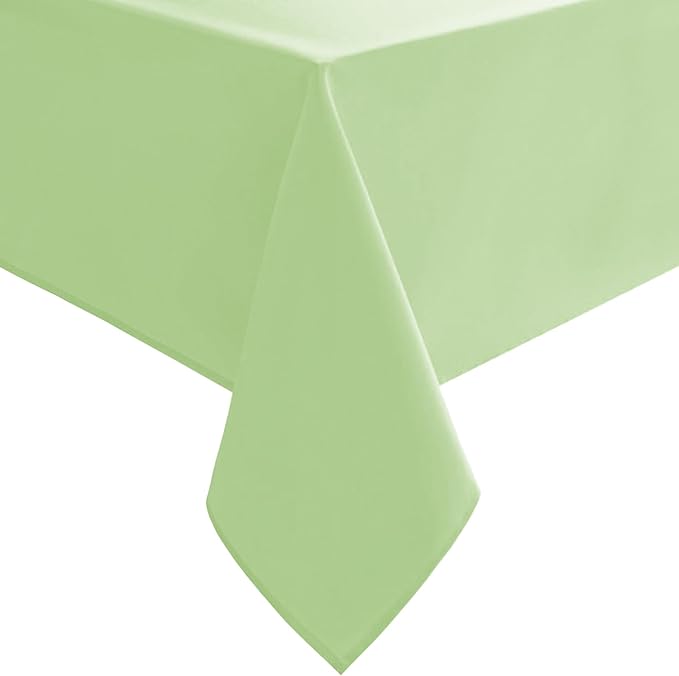 Hiasan Light Sage Tablecloth for Rectangle Tables - Waterproof and Spillproof Washable Fabric Table Cloth for Dining Room Kitchen Party, 60 x 102 Inch