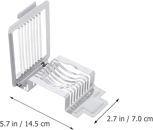 VOSAREA Stainless Steel Egg Slicer Kitchen Slicer Tool for Slicing Eggs and Cheese 5.7X3.54 Inches