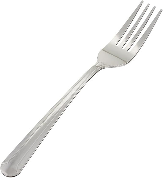 Winco 12-Piece Dominion Heavy Weight Dinner Fork Set, 18-0 Stainless Steel, 4.5"L x 0.63"W, Silver