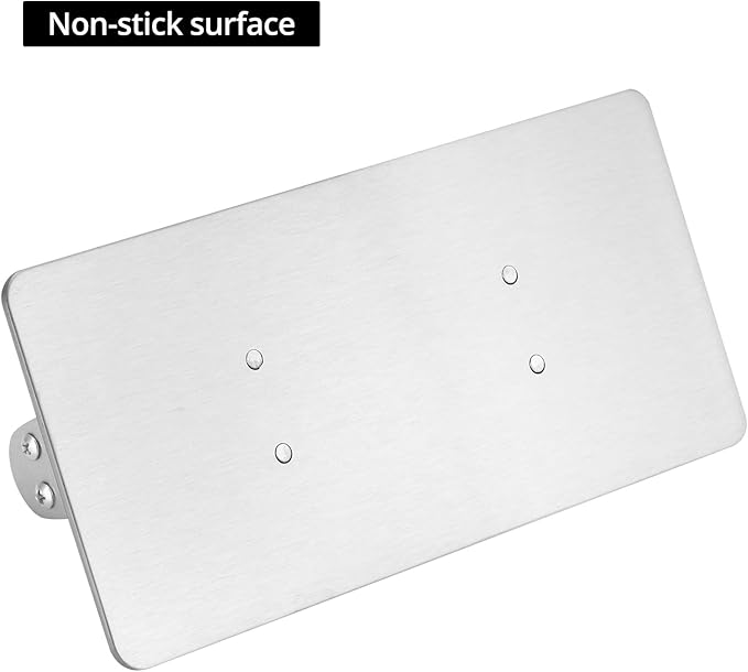 QWORK Stainless Steel Bacon Press with Heat-Resistant Wooden Handle, 9 Inch - Non-Stick, Griddle Bacon, Ham, Steak, Sandwich Press