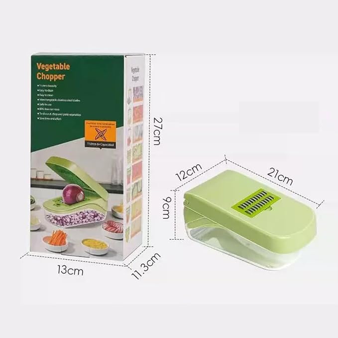 Pro-Series 17-in-1 Mandoline Slicer & Spiralizer, Veggie Chopper with Container for Onion Salad, Vegetable Slicer, Kitchen Gadgets, Food Processor, Vegetable Shredder with Container