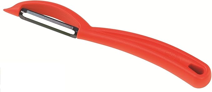 Kuhn Rikon Straight/Serrated Swiss Swivel Peeler, Set of 2, Green/Red