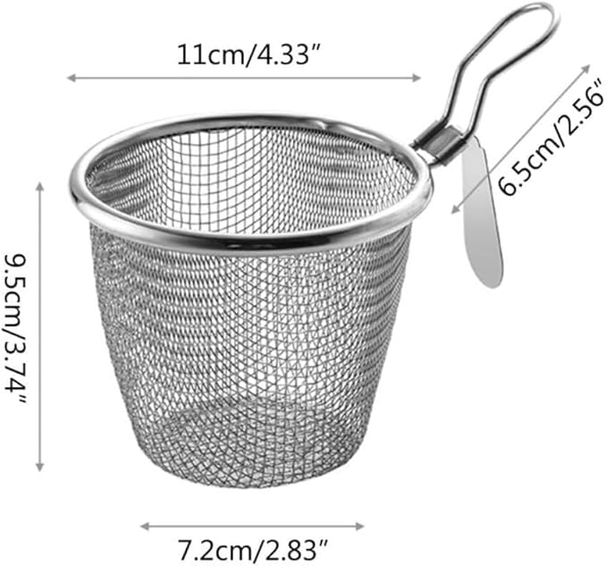 Silver Dumpling Noodle Strainer, Fine Mesh Strainer with Handle Colanders Food Strainers Colanders anda Food Strainers,Kitchen Utensils and Gadgets