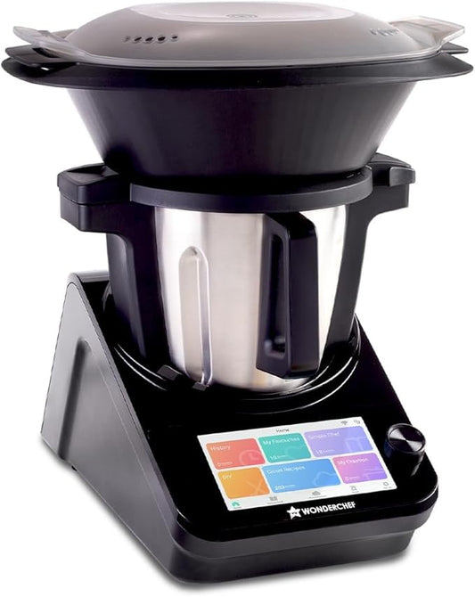 Wonderchef Chef Magic | All-in-One Kitchen Robot for Indian & International Cuisine | Automatic Chopping, Sautéing, Stirring, Kneading... | Mobile App | Recipes by Chef Sanjeev Kapoor | 2 Yr Warranty