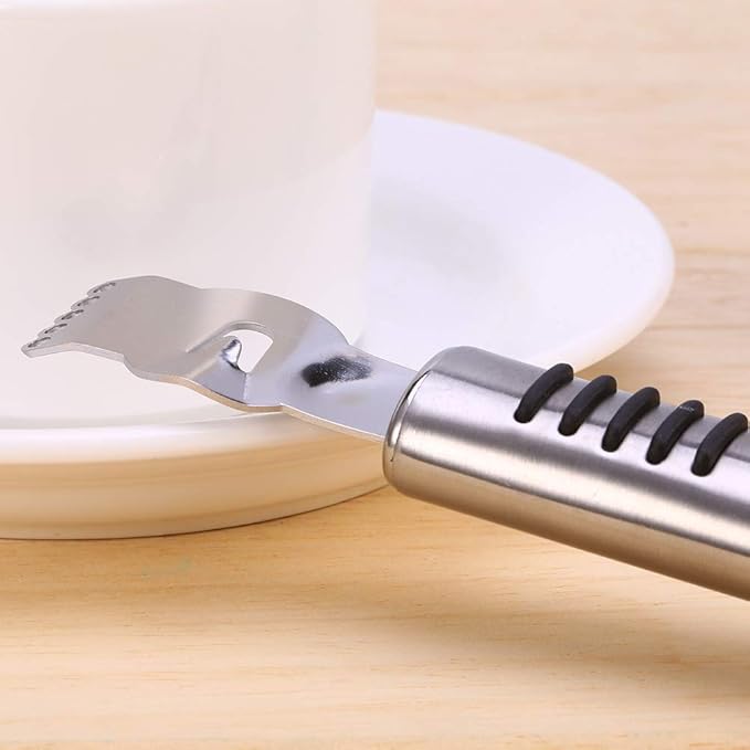 CHICIRIS Citrus Peeler, Stainless Steel Fruit Zester Scraper, for Lemon, Indispensable Kitchen Tool for Salad and Fruit, Hangable Loop, Dishwasher, 1pc