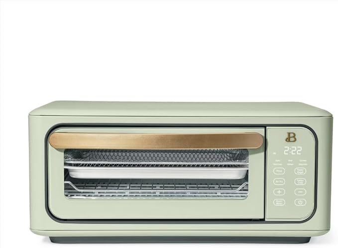 Beautiful by Drew Infrared Air Fry Toaster Oven 1800W with 9-Slice Capacity and Multi-Function Cooking (Sage Green)