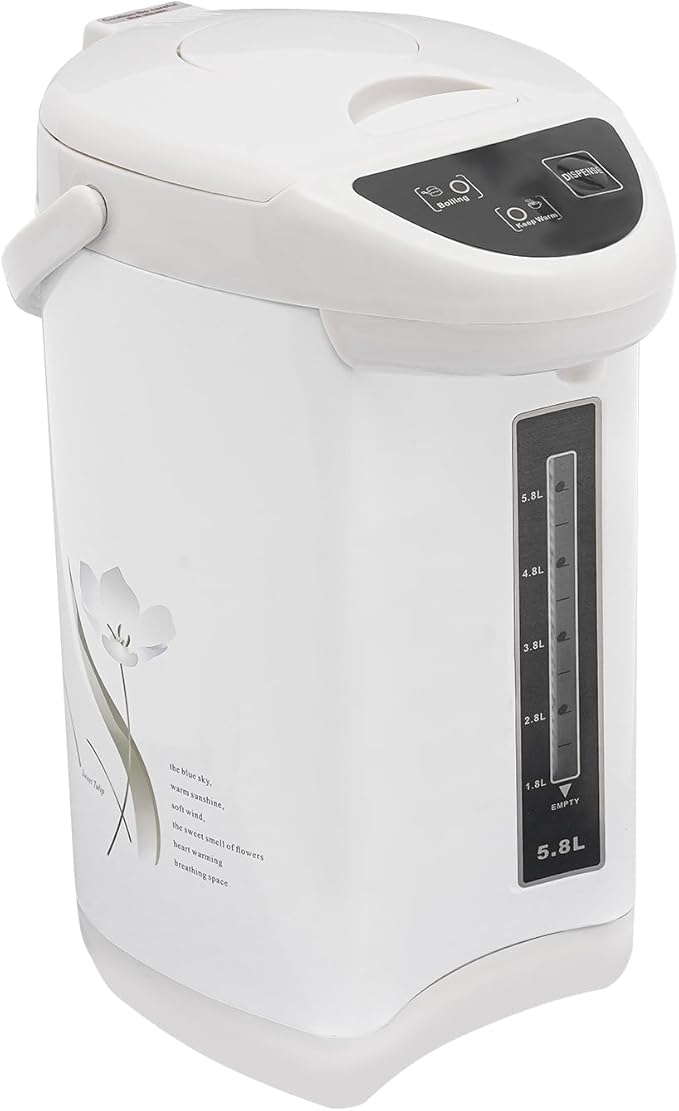 Electric Hot Water Pot Urn, Water Boiler & Warmer 4 Liter, Hot Water Dispenser with 3 Water Dispensing Modes, 750W Hot Water Kettle Instant Heating for Coffee & Tea (white)