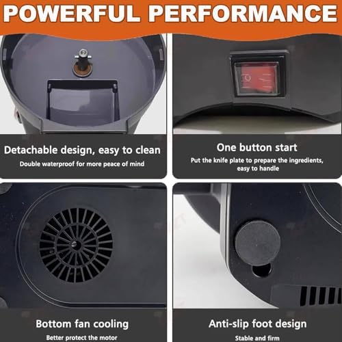 100W Electric Vegetable Chopper - Multi-Function Food Dicer, Slicer & Shredder with Wide Mouth Feed Chute - 4 Cutting Styles for Quick Meal Prep, Ideal Kitchen Gadget