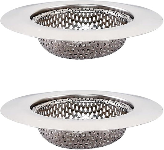 2 Pcs 11.5cm Stainless Steel Sink Strainers Sink Drain Baskets Small Basket Food Catchers Sink Drainers Drain Filters Kitchen Sink Baskets