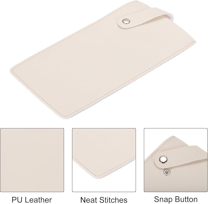 PATIKIL PU Leather Knife Meat Cleaver Sheath, Waterproof Chef Knife Guards Wide Knife Protector Cleaver Cover for Home Kitchen, White