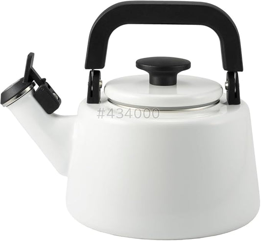 Fuji Hollow Cotton Plus Whistling Kettle, 0.7 gal (2.1 L), White CTP-2.1WK.W