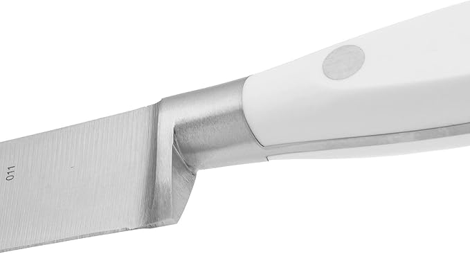 Arcos Forged Knife 8 Inch Nitrum Stainless Steel and 200 mm blade. Sharp Knife to Meat and Fish. Ergonomic Polyoxymethylene POM Handle. Series Riviera Blanc. Color White
