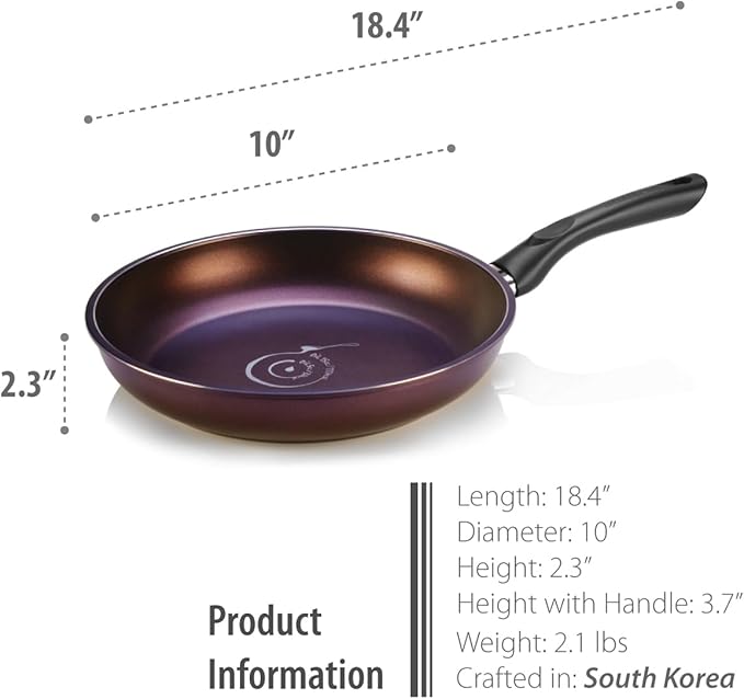 TECHEF - Art Pan Collection, 10-in Nonstick Frying Pan, Made in Korea (Frying Pan 10-in)