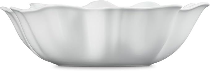 Le Creuset Stoneware Iris Serving Bowl, 15", White