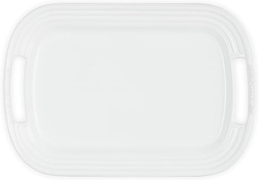 Le Creuset Stoneware Serving Platter, 14 in., White