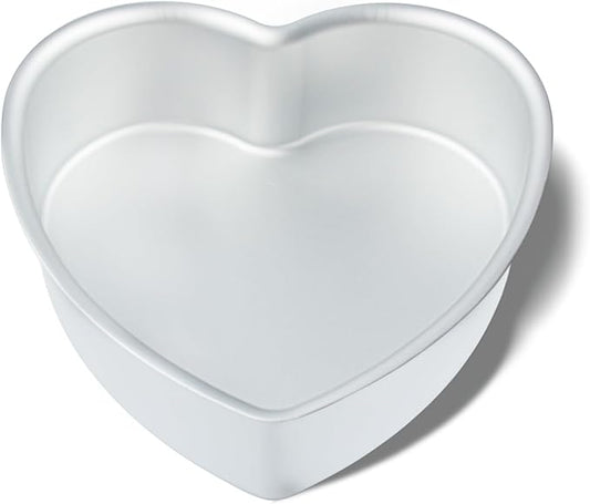 kefyixc 10 Inch Heart Shaped Cake Pan,Deep 3 Inch, Aluminum Heart Cake Tin, Heat-Resistant Baking Cake Pan for Wedding, Party, Family Occasions, Chocolate, Bread. (10 × 3 Inch)