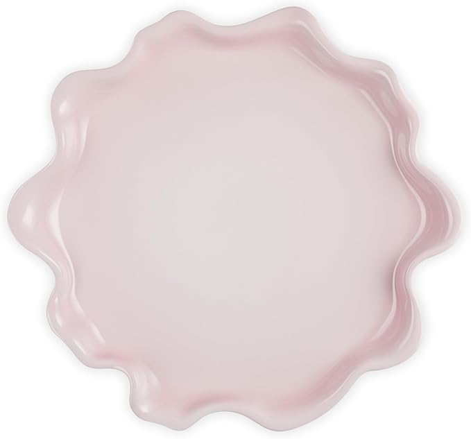 Le Creuset Stoneware Iris Cpllection Serving Platter, 14", Shell Pink