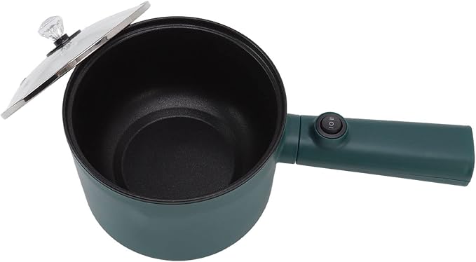 Electric Cooking Pot, 1.8L Nonstick Food Grade 6 Function 2 Temperature Mode Long Handle Electric Cooker for Home Cooking