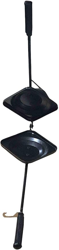 Gas Sandwich Maker Nonstick Toaster Panini Press Cookware Hand Toaster Sandwich Maker 1 Piece (Black)