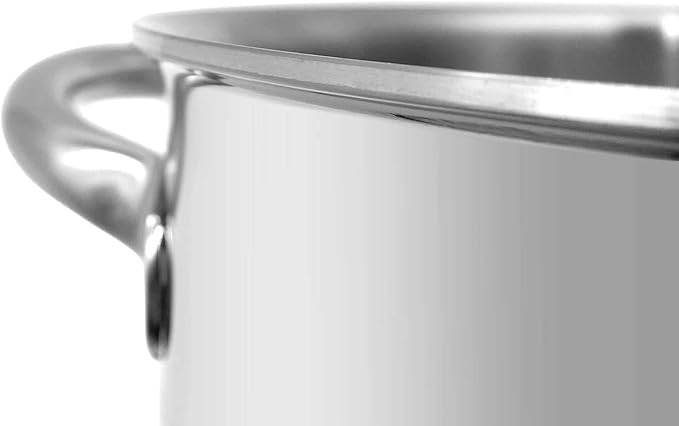 Fortune Candy 3.5-Quart Saucepan with Lid, Tri-Ply, 18/8 Stainless Steel, Advanced Welding Technology, Dishwasher Safe, Induction Ready, Mirror Finish