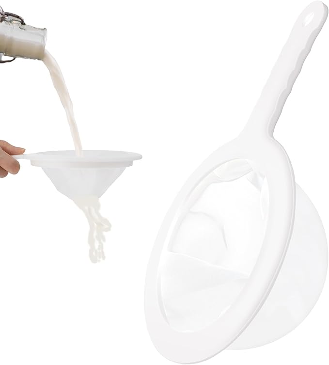 Ultra-Fine Nylon Mesh Strainers Food Yogurt Mesh Reusable Fine Sifter Sieve Plastic Colander with Handle Mini Brine Shrimp Separation Net for Filtering Juice Honey Kitchen Liquids (200Mesh)