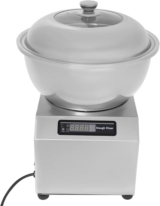 Commercial Dough Maker 17.64LBS/8KG, 1500W Electric Spiral Timer Kneader Double Rotating Flour Mixer Stainless Steel Doughs Mixer Kneading Machine with Face-up Touch Panel for Restaurant Bakery Home
