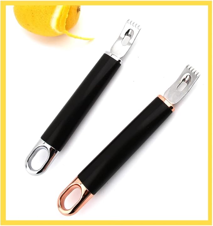 Lemon Zester Lemon Zester Peeler Stainless Steel Lemon Slice Kitchen Tool for Lemon Orange Citrus Fruit Grater Pack of 2