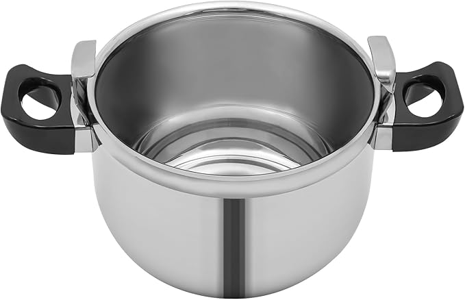 Bokknppo Stainless Steel Pressure Cooker Large Capacity 60Kpa Pressure Pot Explosion-proof Compound Bottom Pressure Canner with Pressure Limiting Valve for Gas Stove Induction Cooker (11L/ 11.62 Qt)
